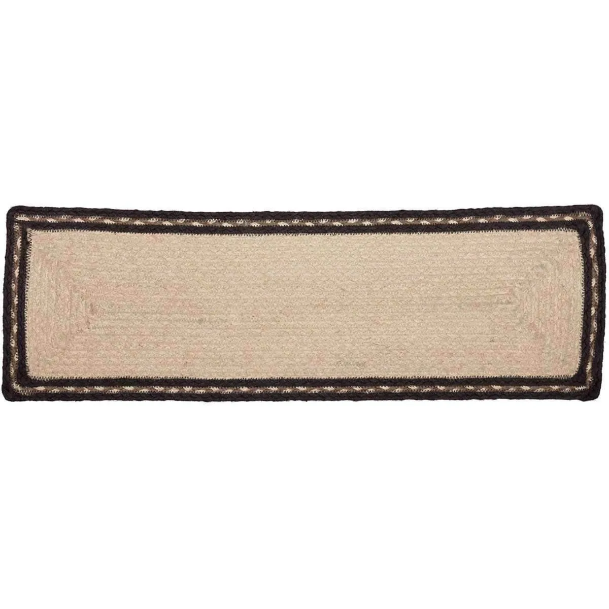 Sawyer Mill Charcoal Poultry Jute Stair Tread Rect Latex 8.5x27