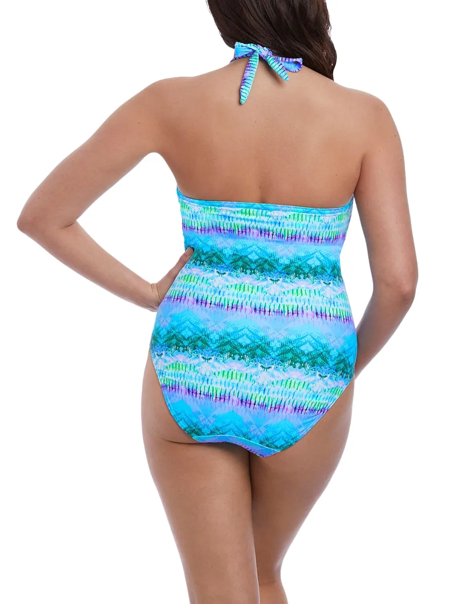Seascape High Neck Swimsuit - Blue Lagoon