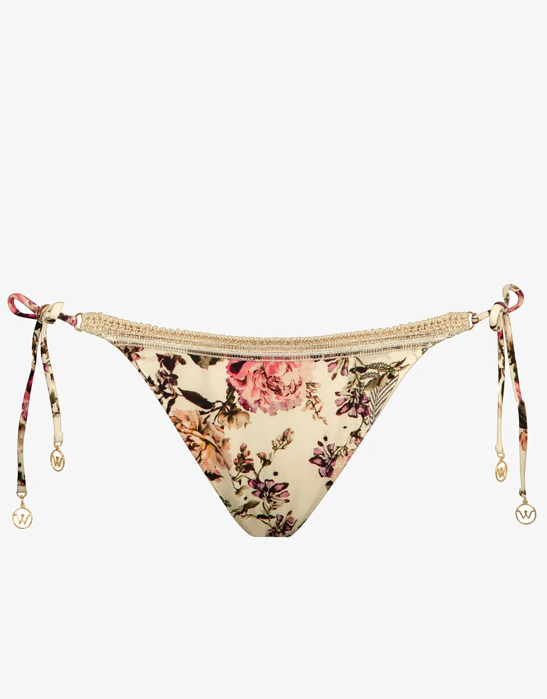 Secret Garden Tie Side Bikini Pant - Sunfaded Florals