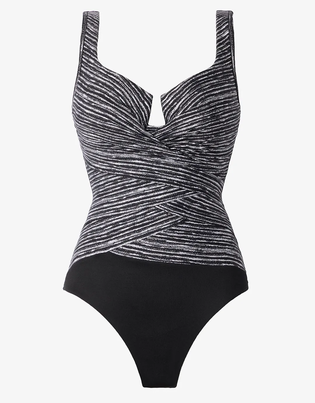 Selenite Layered Escape Swimsuit - Black