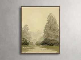 Sepia Grove Framed Print