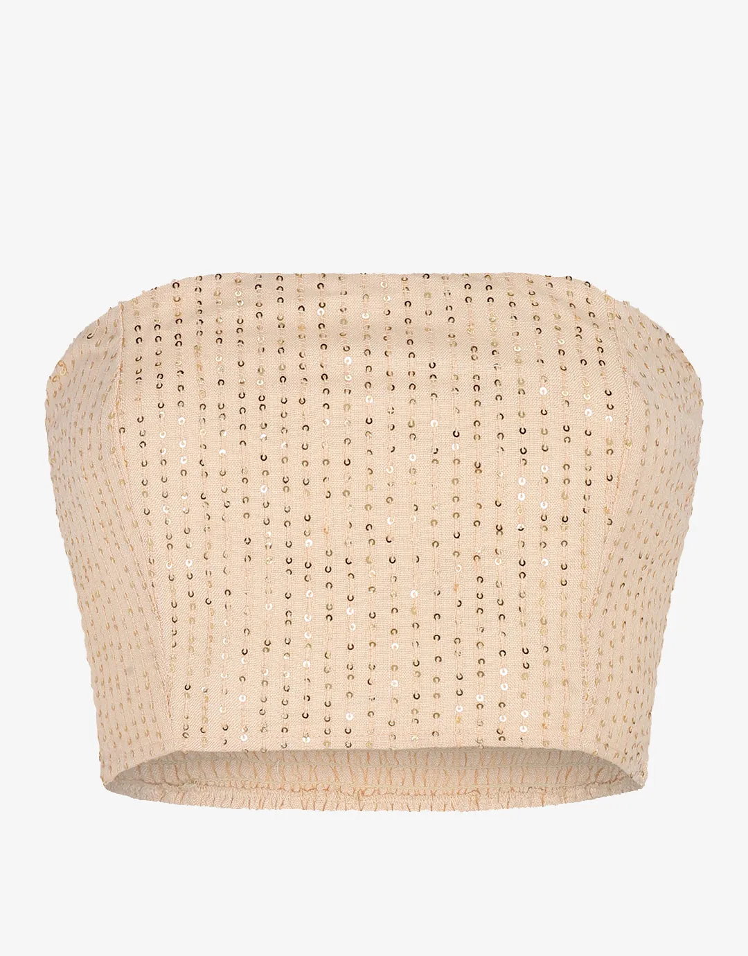 Sequin Bandeau Top - Melon
