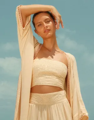 Sequin Bandeau Top - Melon