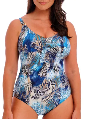 Seraya Sands V-Neck Swimsuit - Denim