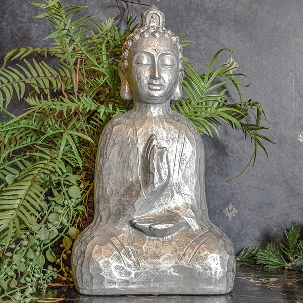 Serene Silver Buddha Statue kitchen essentials, utensils set