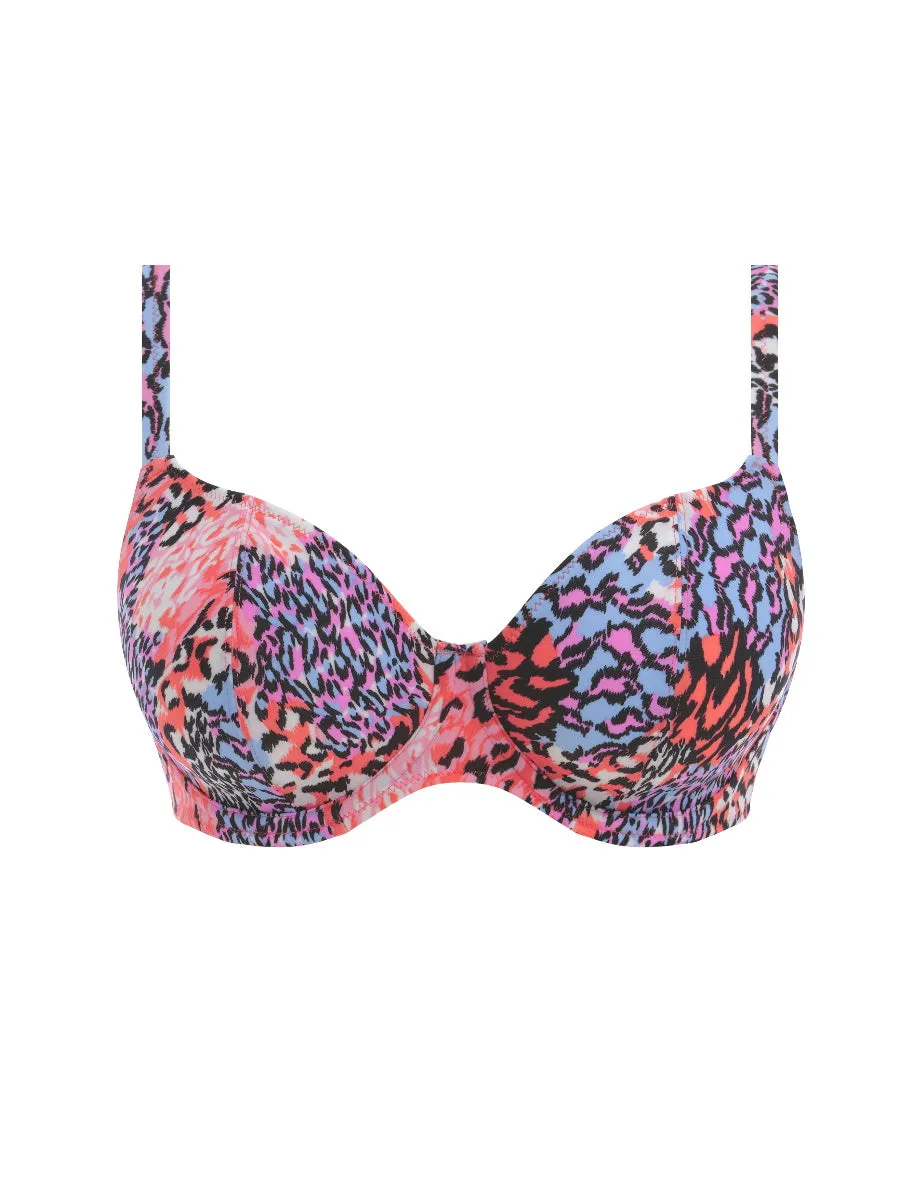 Serengeti Haze Plunge Bikini Top - Multi