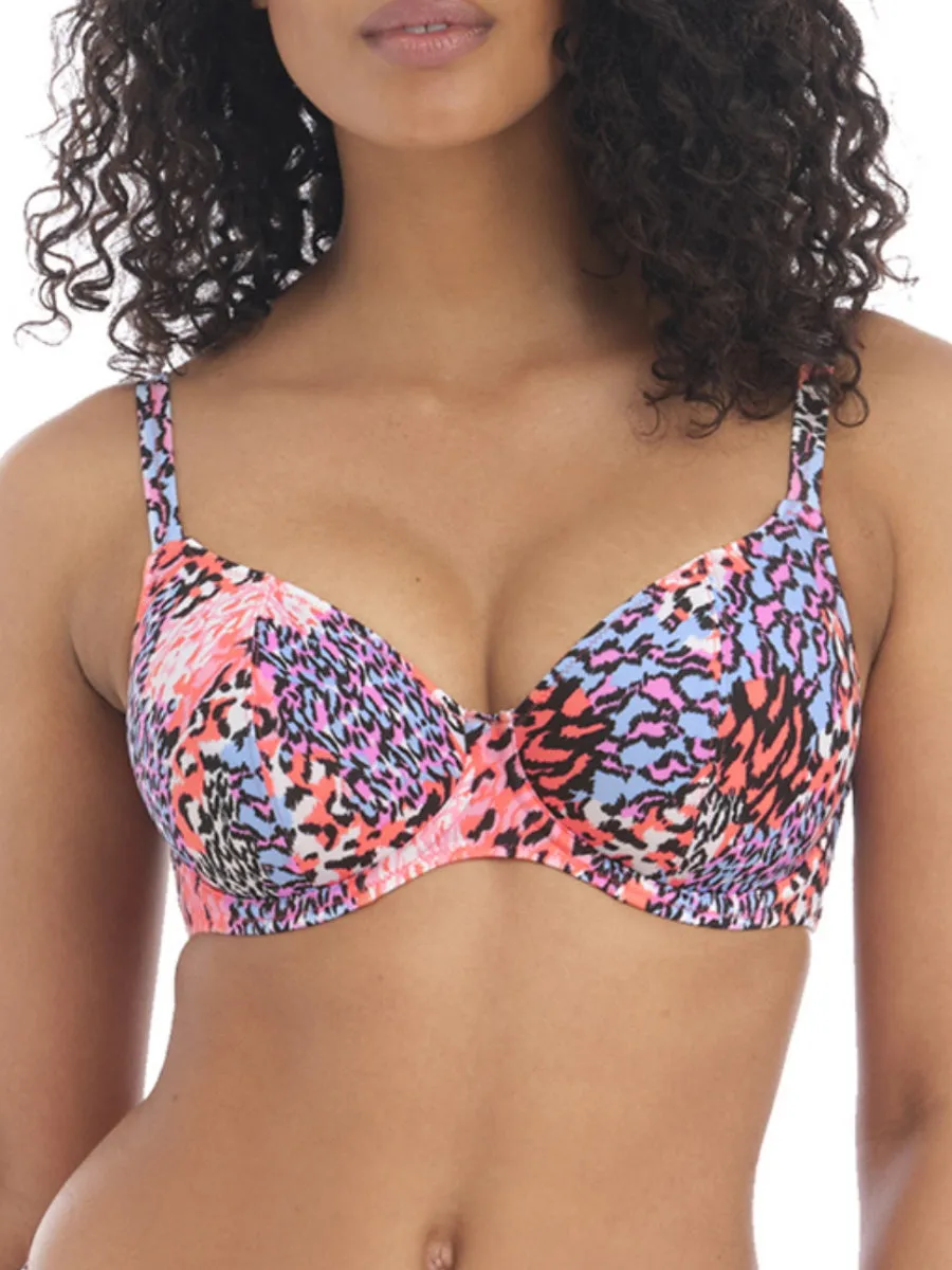 Serengeti Haze Plunge Bikini Top - Multi