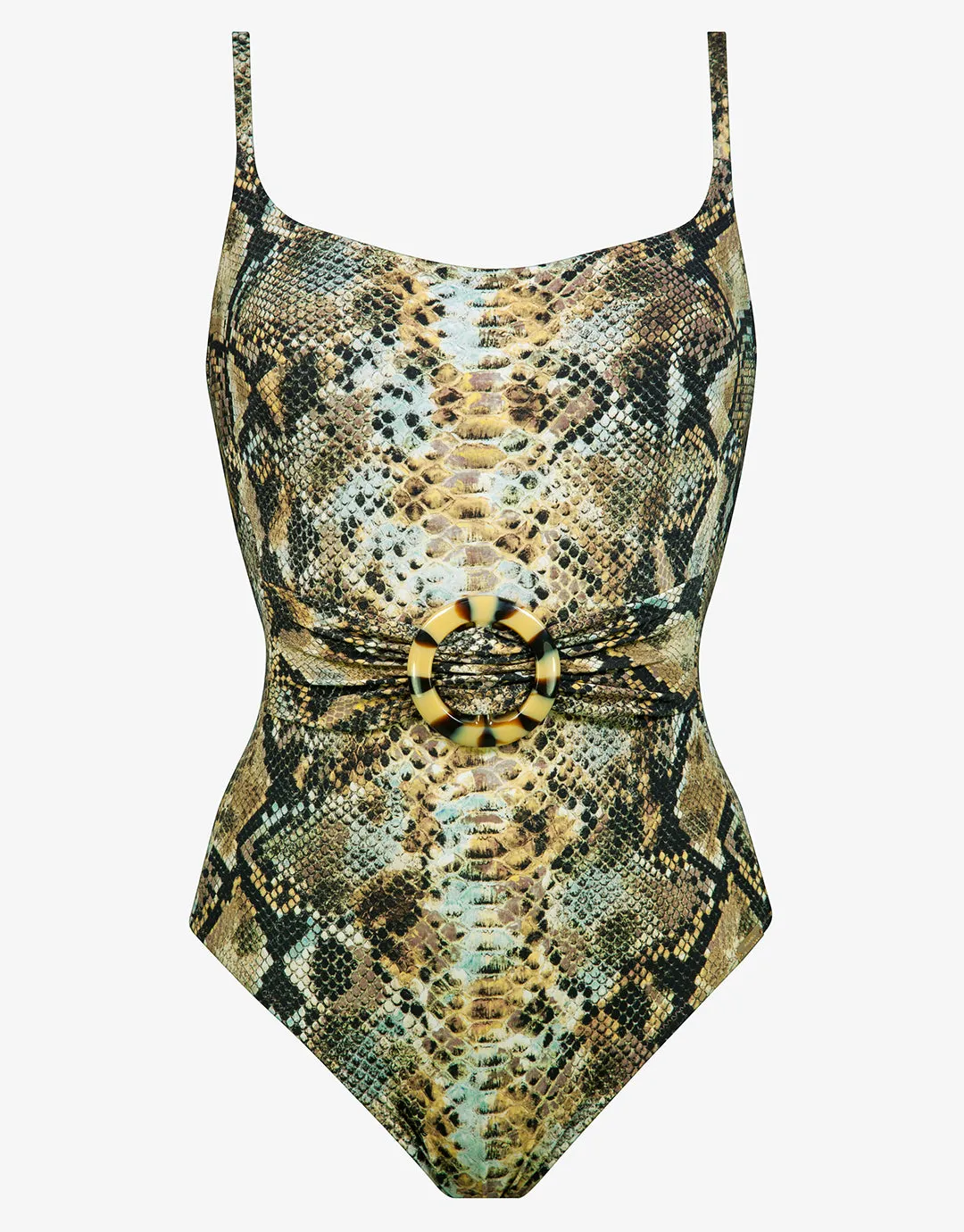 Serpent Underwired Ring Front Swimsuit - Python