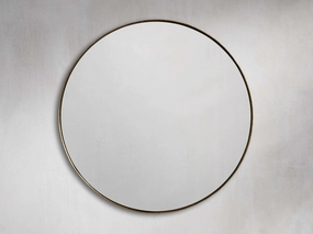 Serra 24" Round Wall Mirror in Brass