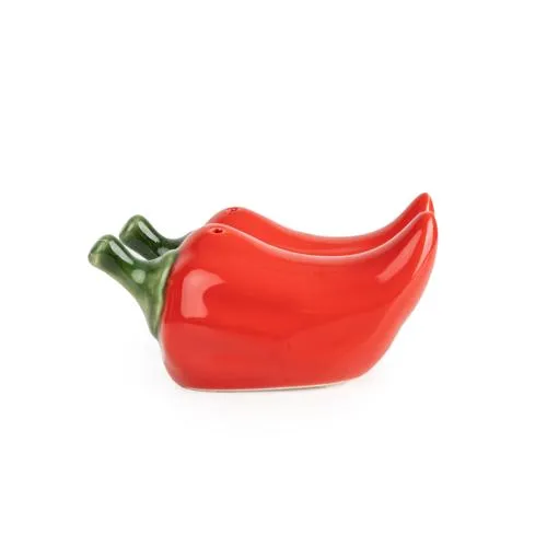 Set of 2 Salt & Pepper Pots - Chilli Print