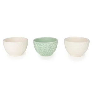 Set of Three Ceramic Nibble Bowls with Bee Detail kitchen essentials, utensils set