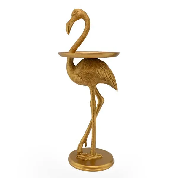 Side Table Flamingo Antique Gold