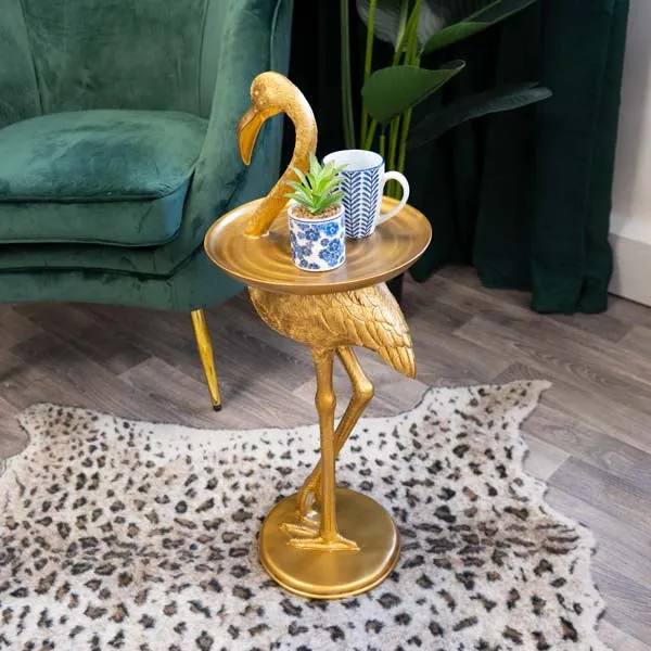 Side Table Flamingo Antique Gold
