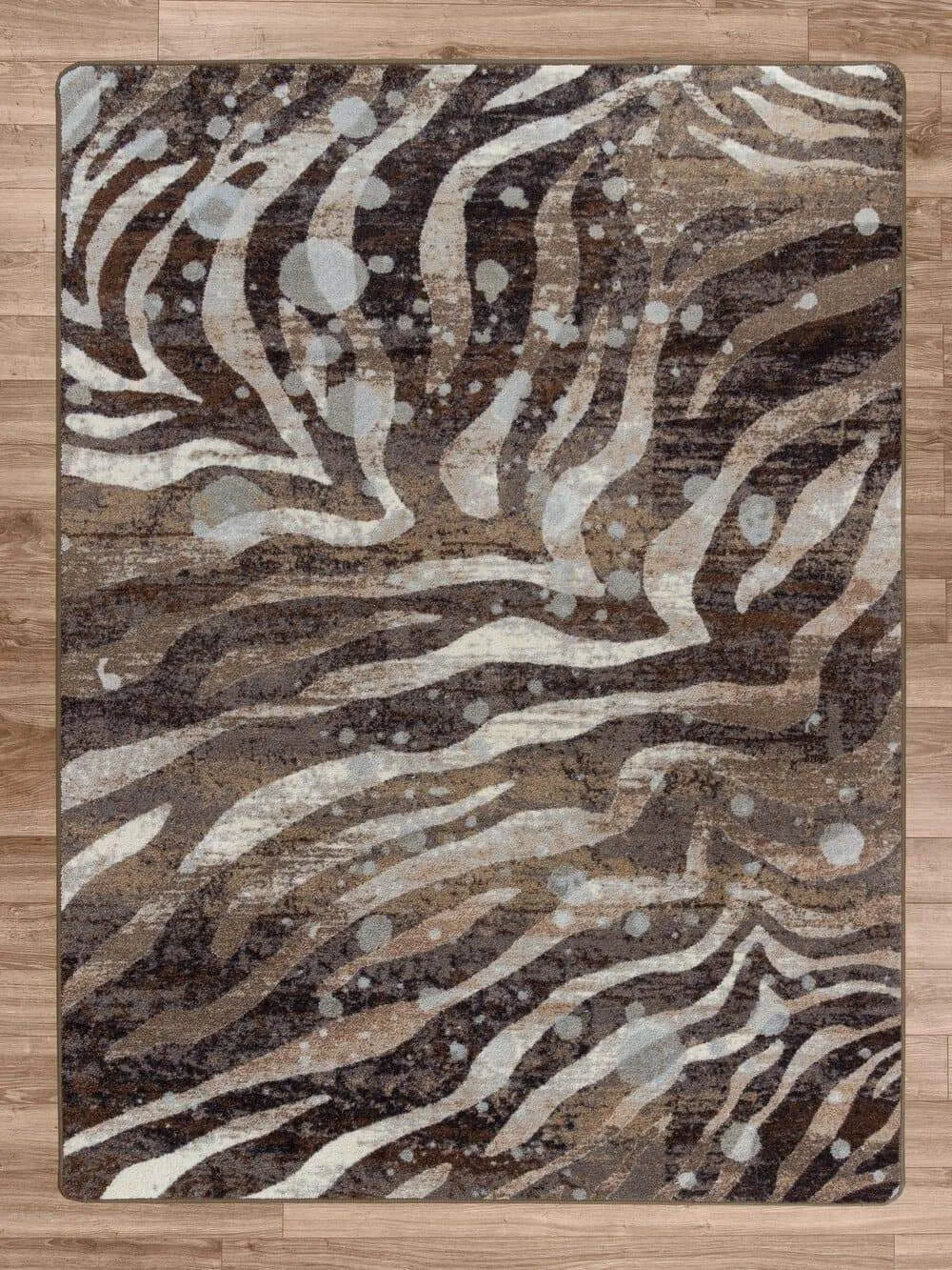 Silver Splash Zebra Print Rugs
