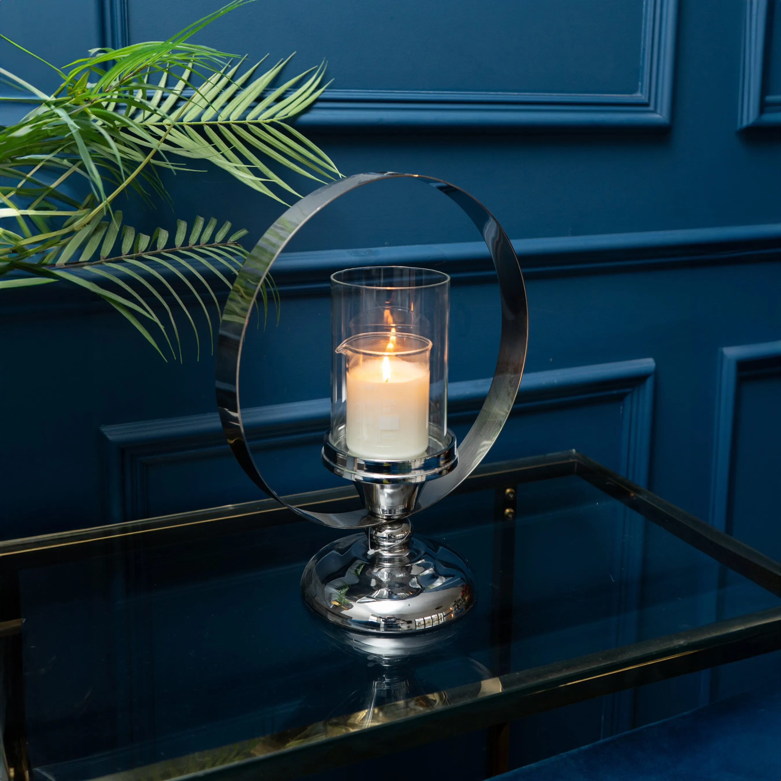 Sleek Stainless Steel Candleholder