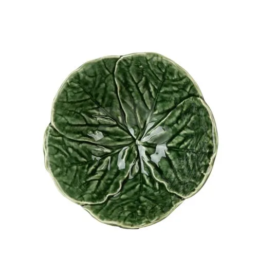 Small Leaf-Shaped Ceramic Bowl - Green - 13cm