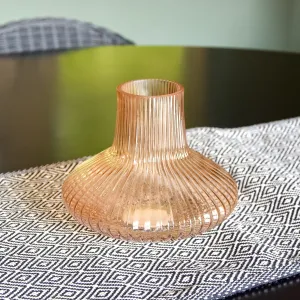 Small Ridged Amber Bottle Vase kitchen essentials, utensils set