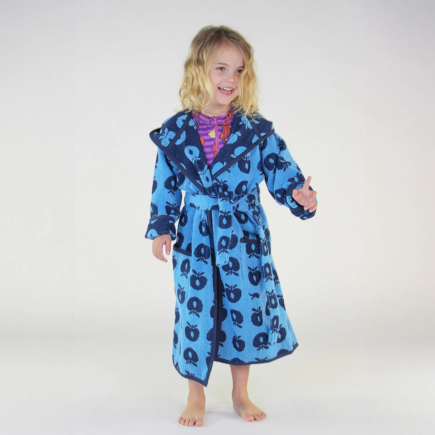 Smfolk Blue Grotto Bathrobe With Apples