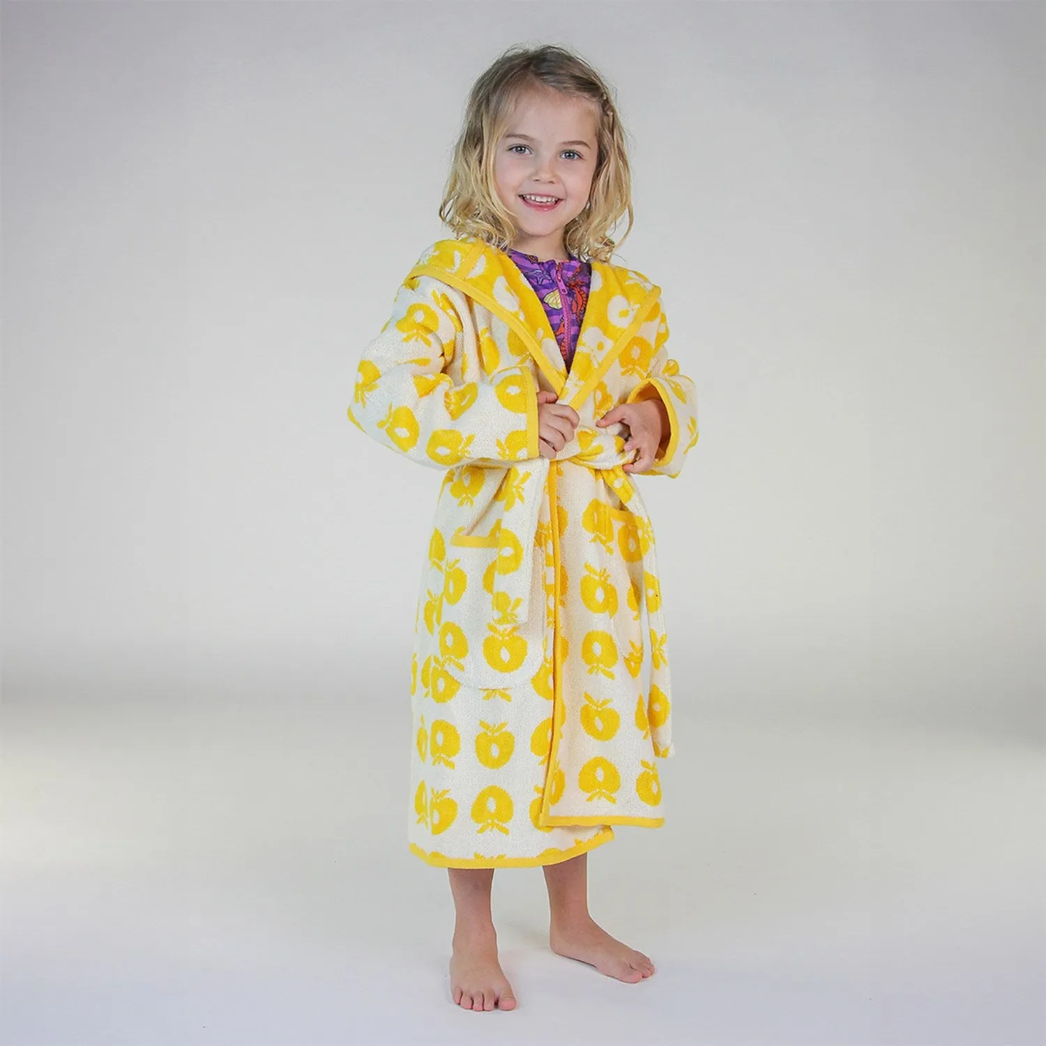 Sm?folk Yellow Bathrobe With Apples