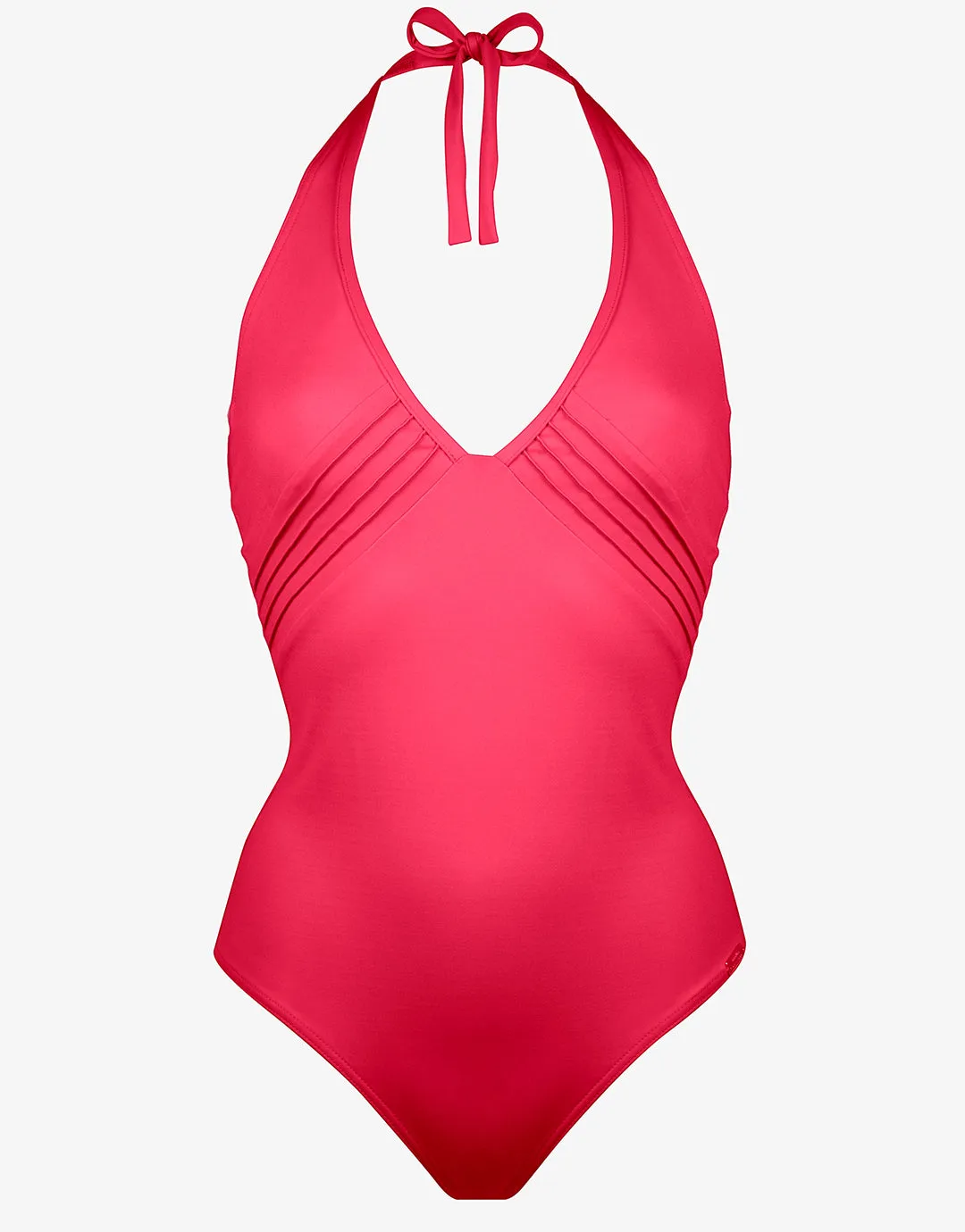 Softline Plunge Halter Swimsuit - Watermelon