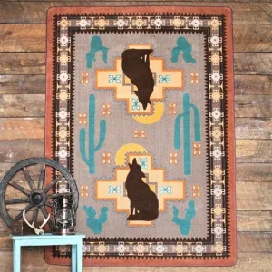 Southwest Coyote Area Rugs folding guest bed, rollaway bed