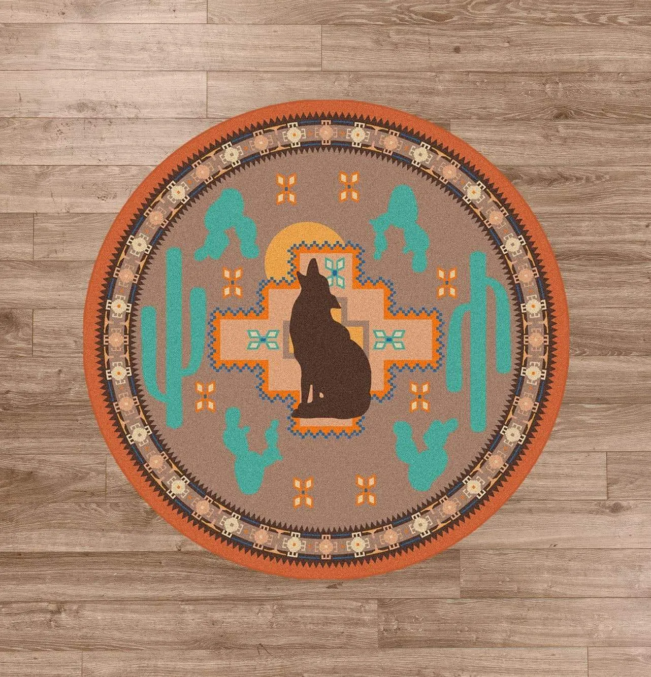 Southwest Coyote Area Rugs