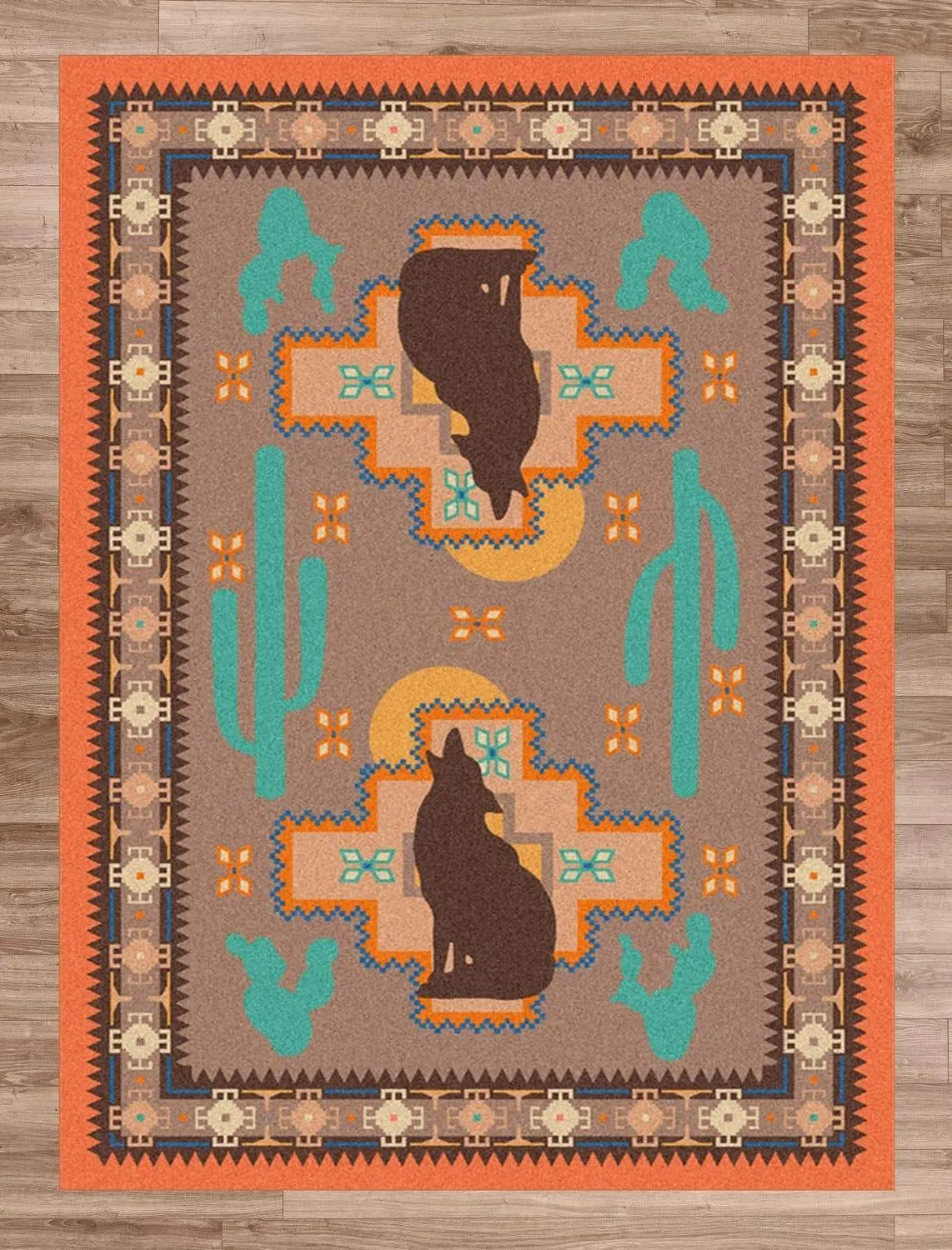 Southwest Coyote Area Rugs