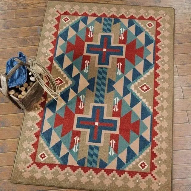 Southwest Dry Valley Kilim Rugs folding guest bed, rollaway bed