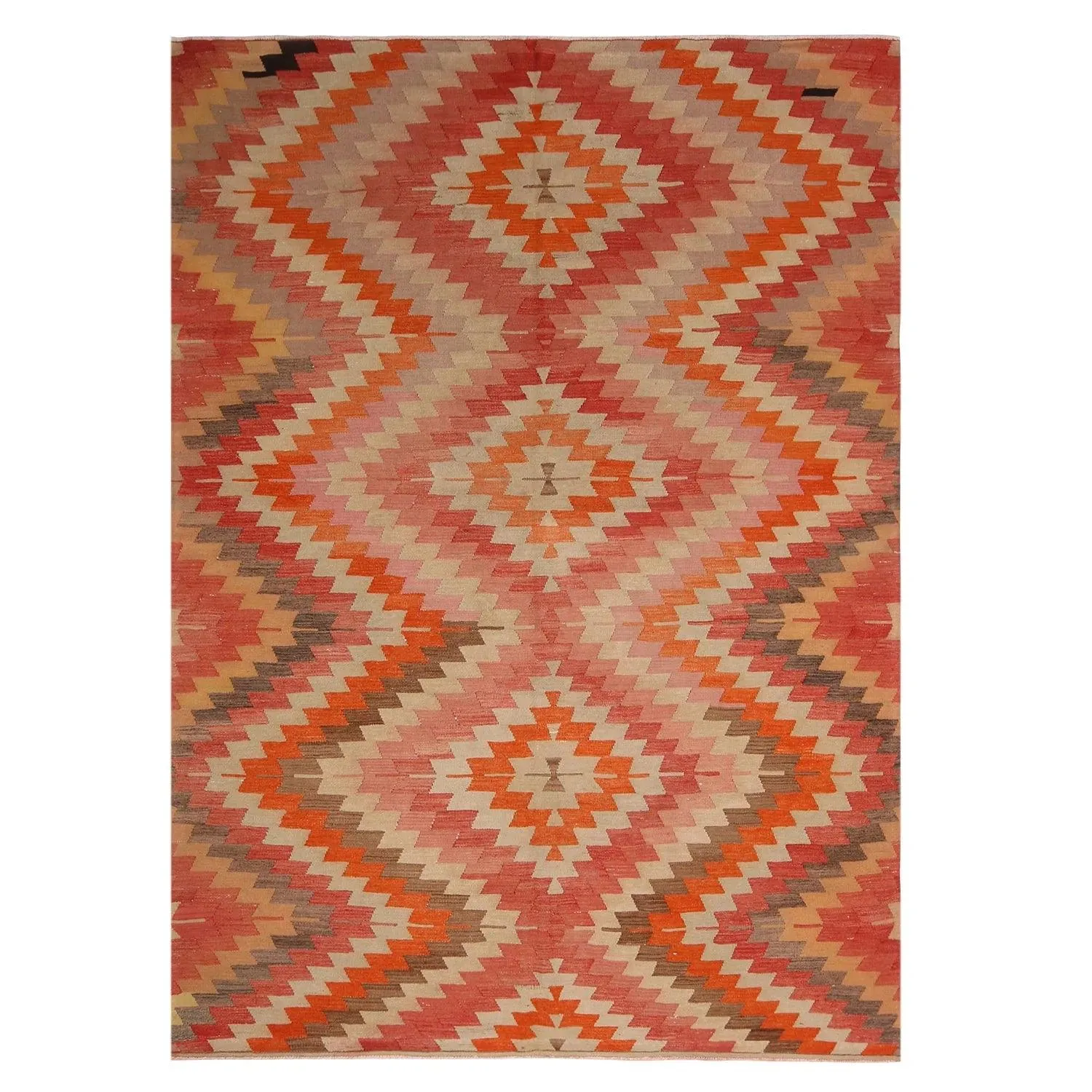 Southwest Sunset Kilim Rug 6x9 sectional couch, U-shape sofa