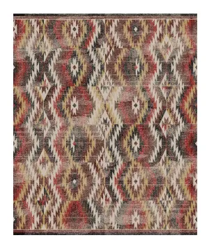 Southwestern Distressed Oversized Area Rug sectional couch, U-shape sofa