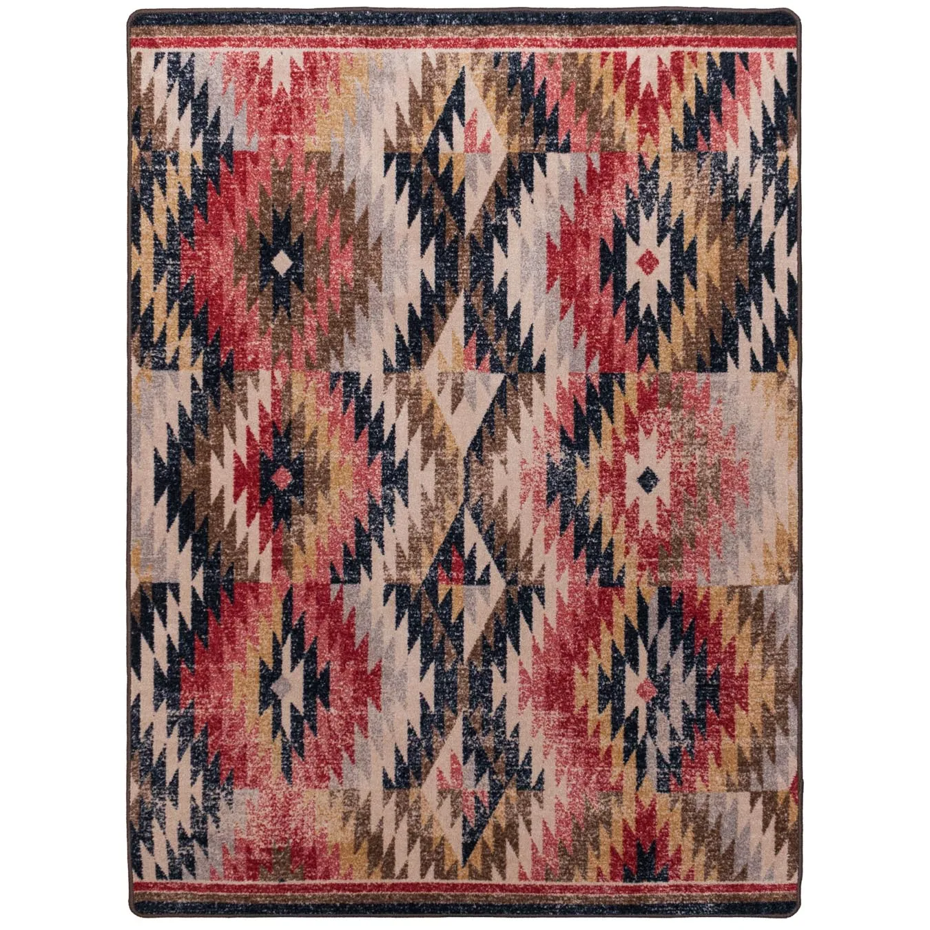 Southwestern Rugs - Distressed Red