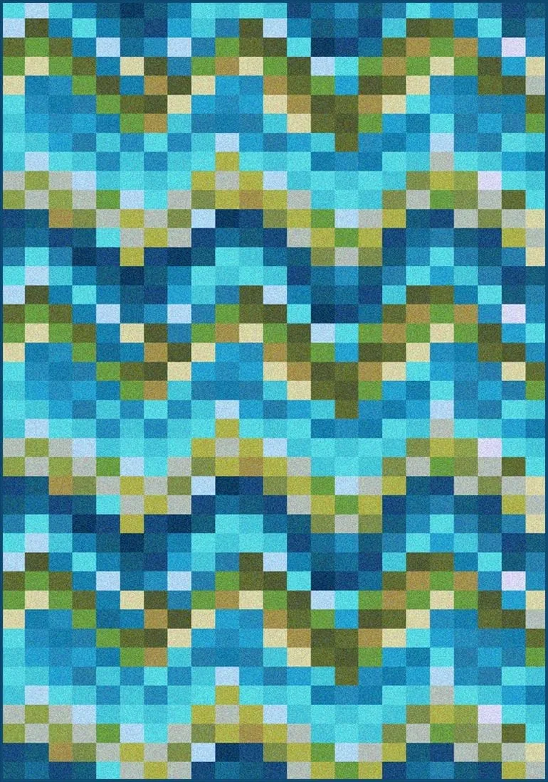 Spa Tiles Aqua Blue Rugs