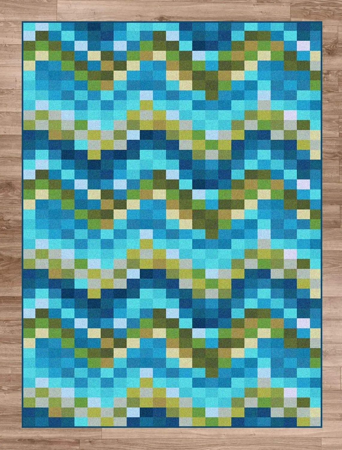 Spa Tiles Aqua Blue Rugs