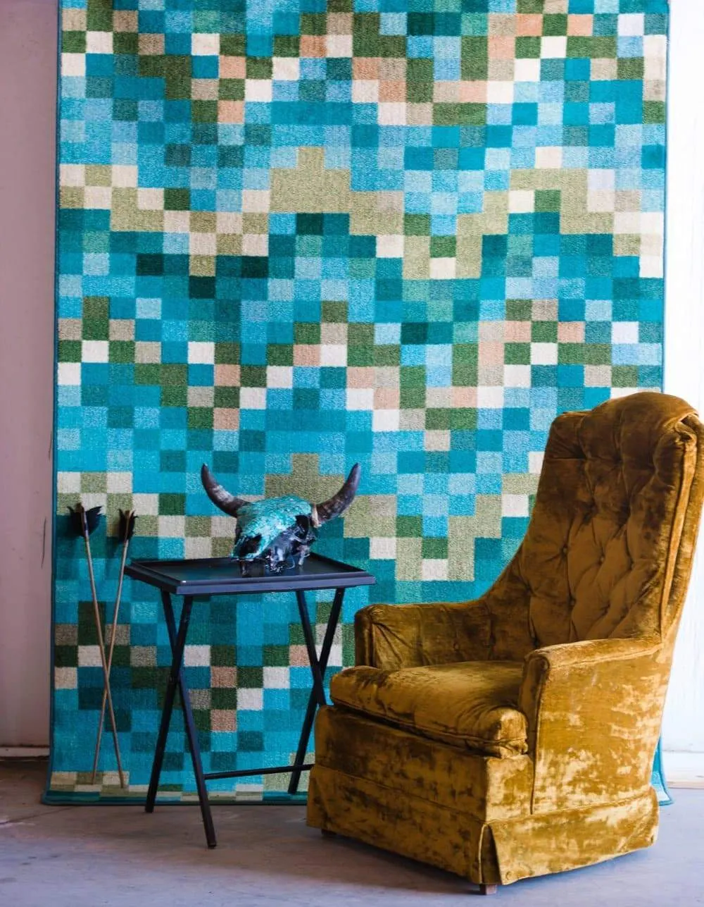Spa Tiles Aqua Blue Rugs