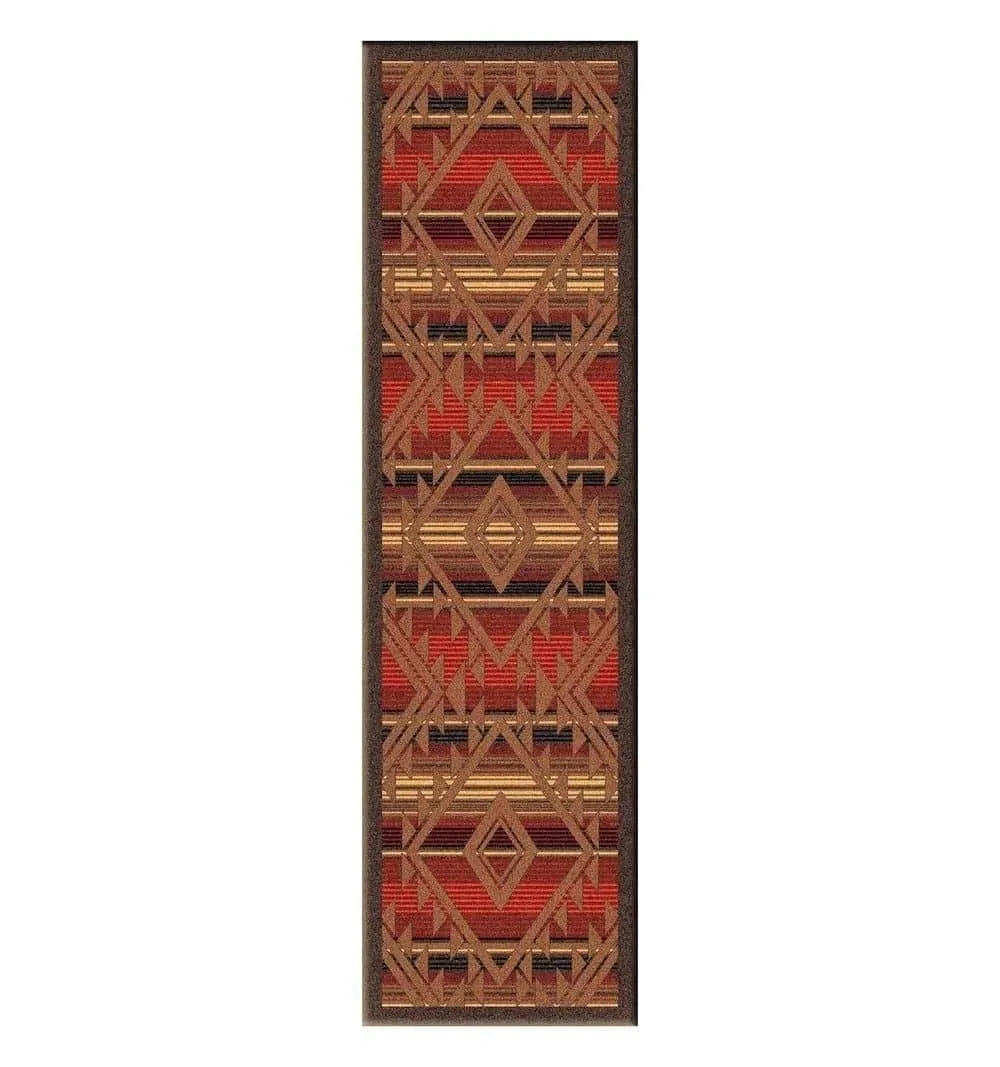 Spirit of Santa Fe Southwestern Floor Runner folding guest bed, rollaway bed