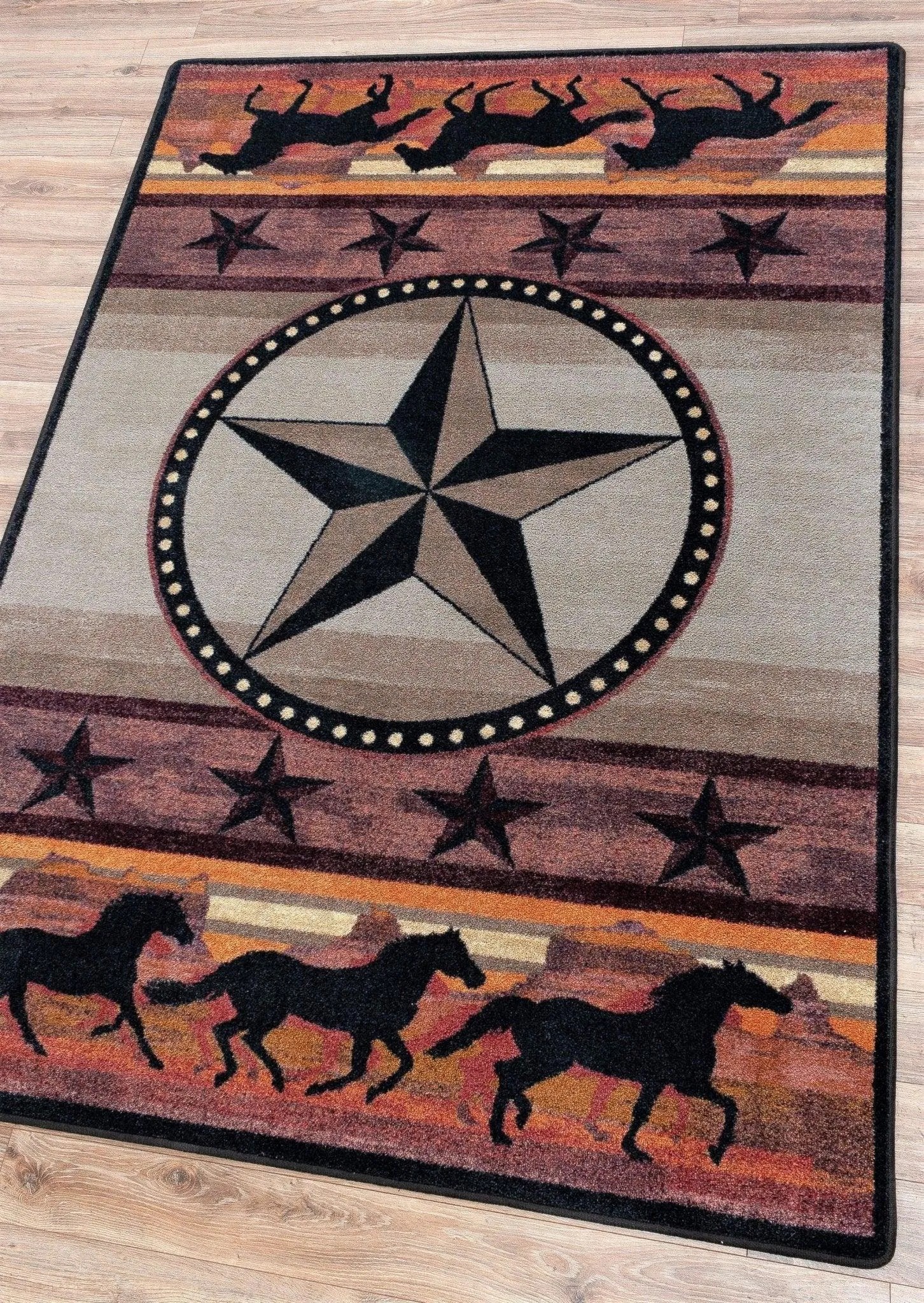 Star Stampede Western Area Rugs