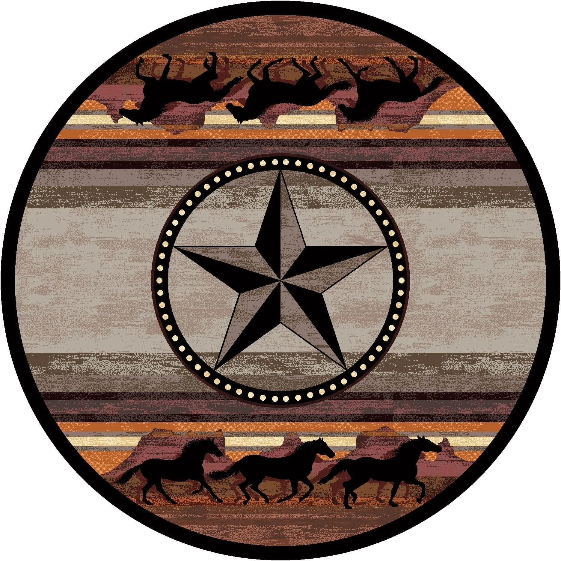 Star Stampede Western Area Rugs