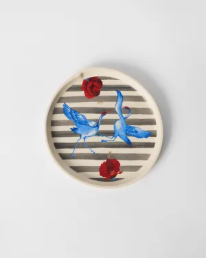 Striped Crane Dessert Plate chef knife, kitchen knife