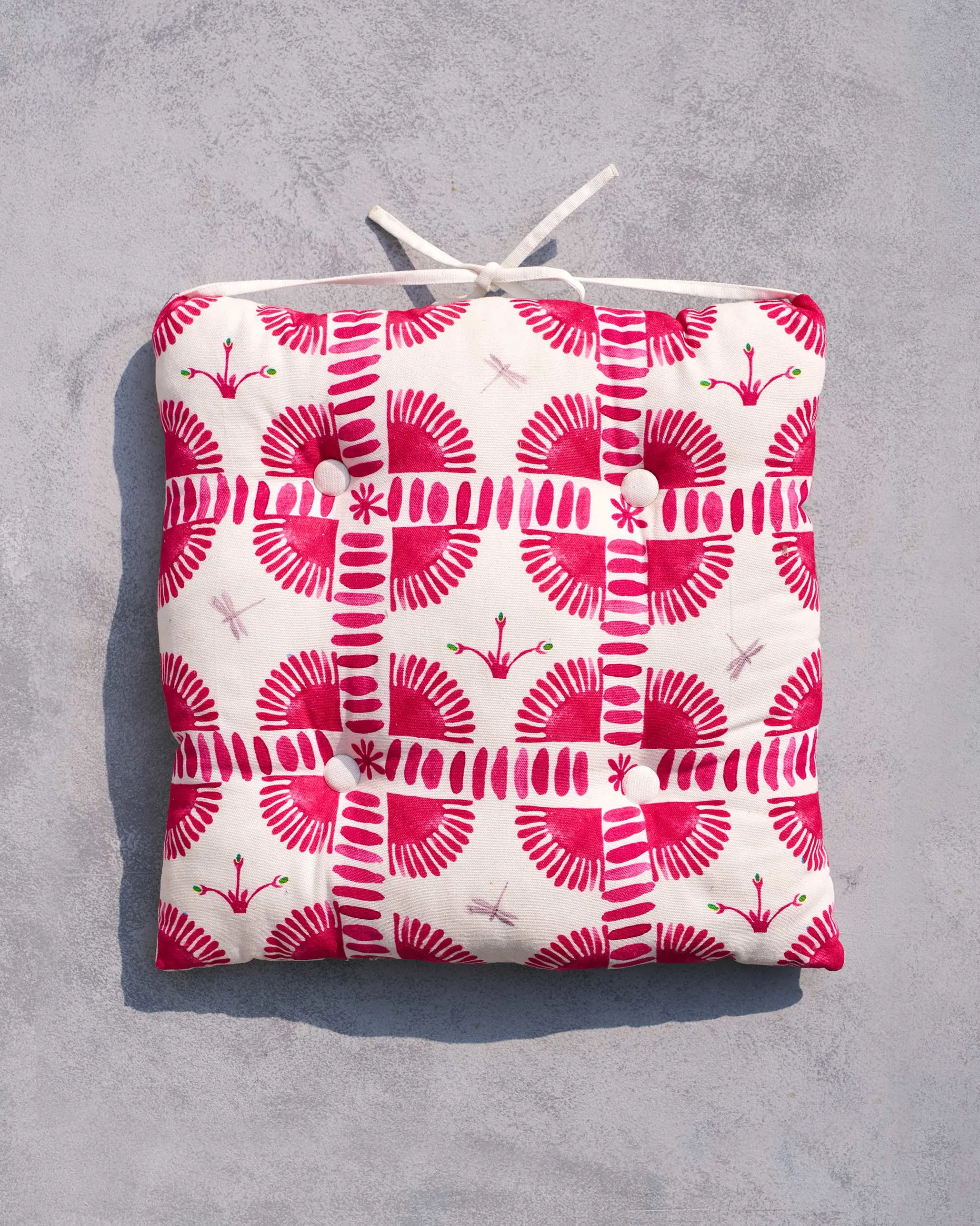 Striped Morocco chair cushion (Pink) accent chair, modern chair