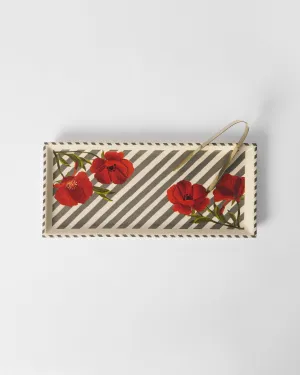 Striped Poppy Cookie Tray with Tong sheet set, pillowcase