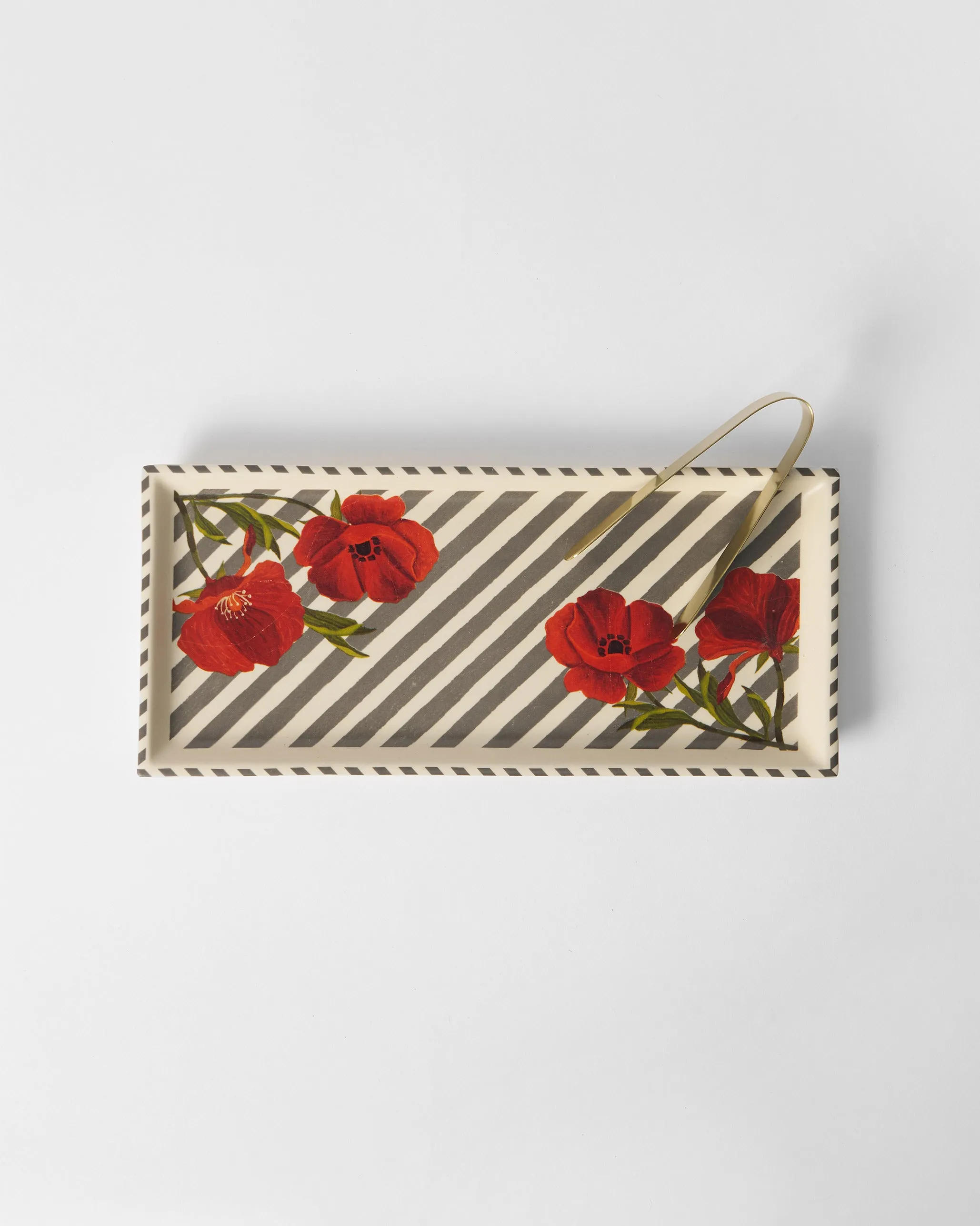 Striped Poppy Cookie Tray with Tong sheet set, pillowcase