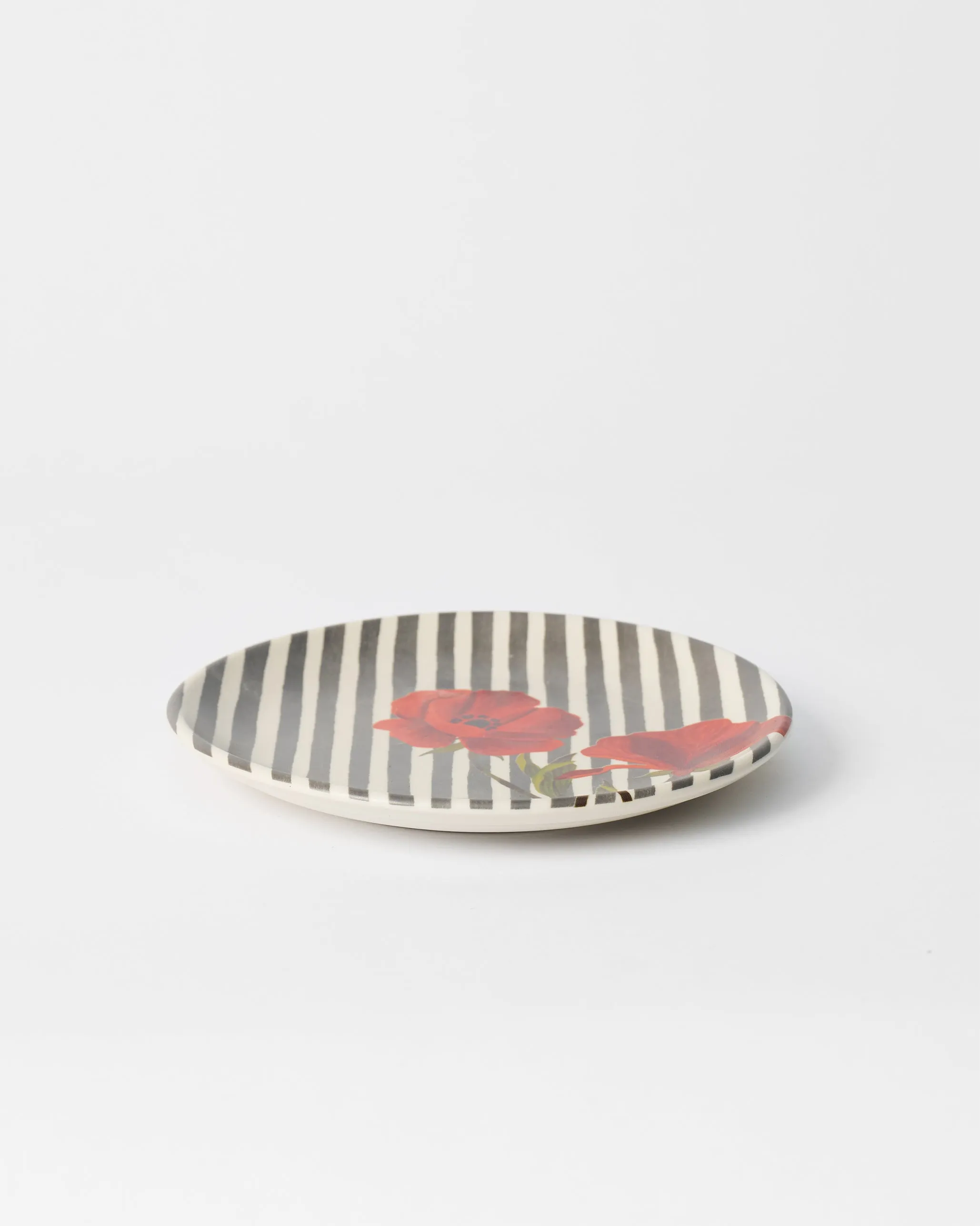 Striped Poppy Quarter Plate