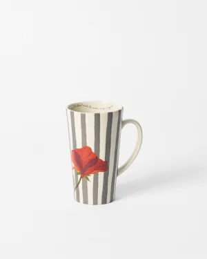 Striped Poppy Tall Mug clothes drying rack, folding drying rack