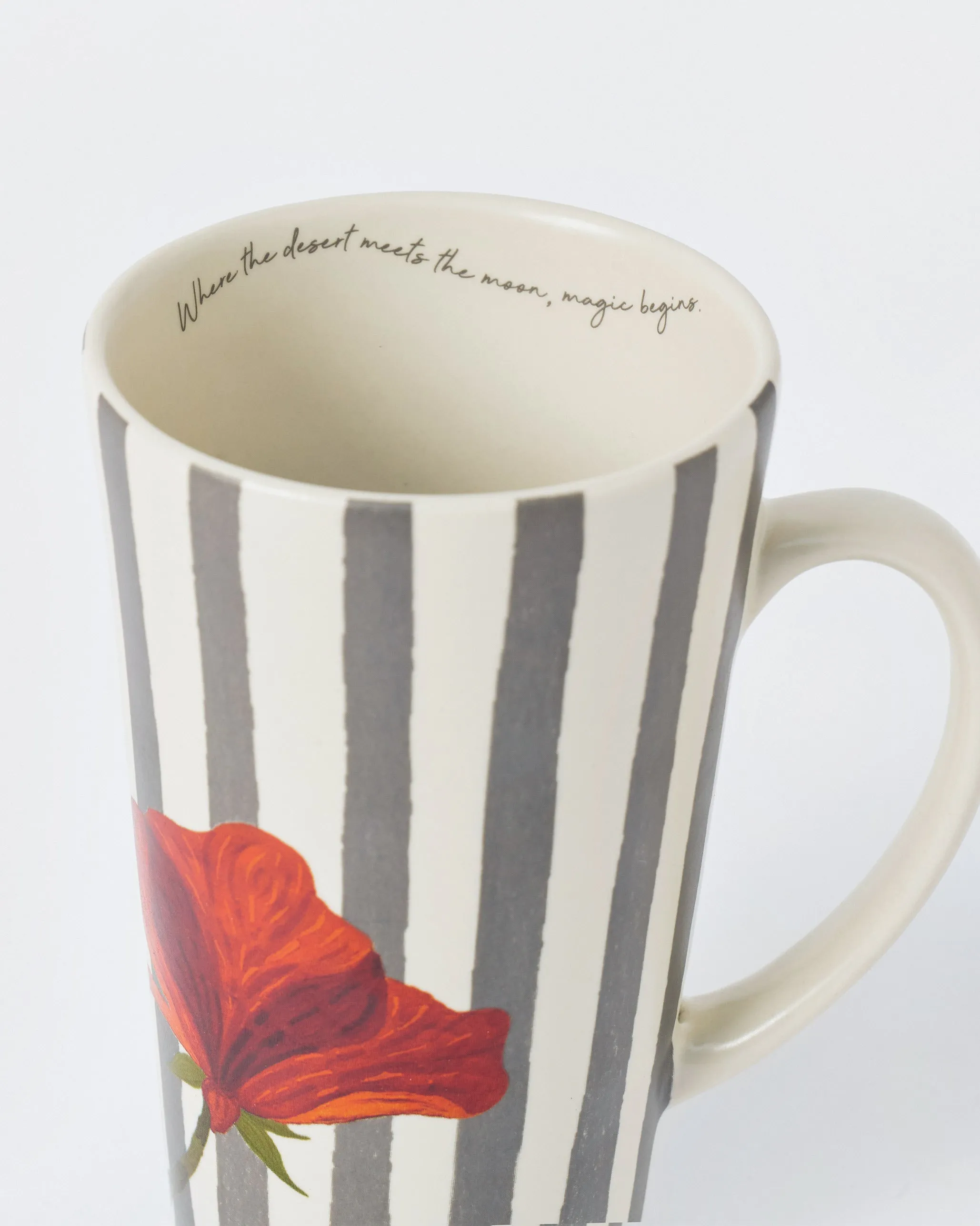 Striped Poppy Tall Mug