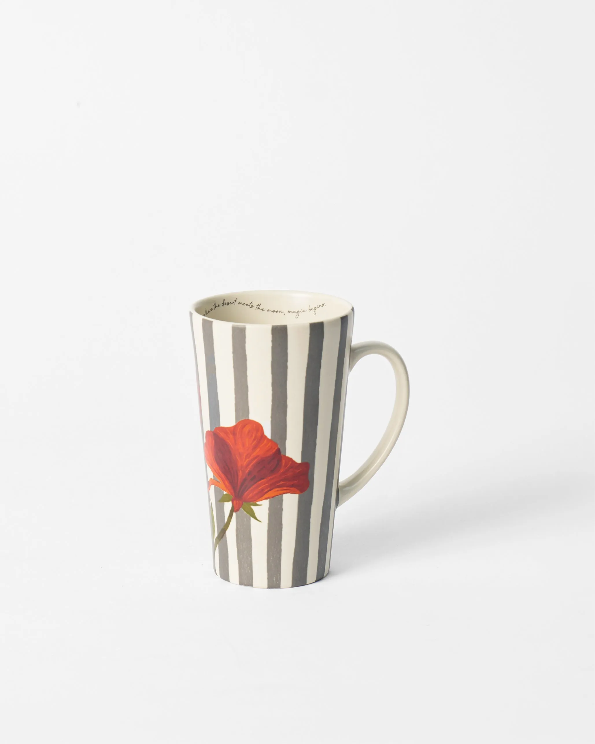 Striped Poppy Tall Mug clothes drying rack, folding drying rack