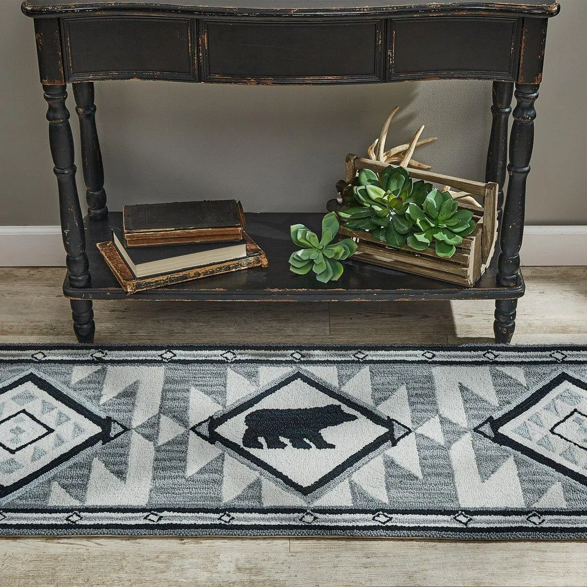 Summit Aztec Bear Runner Rug folding guest bed, rollaway bed