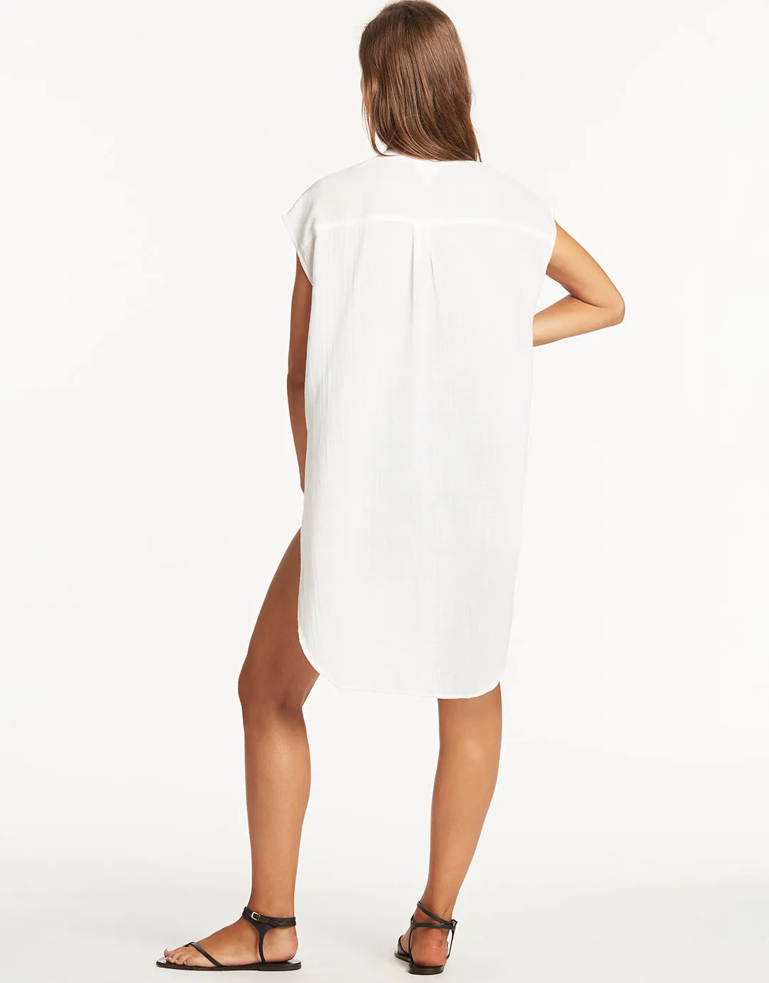 Sunset Sleeveless Cover Up - White