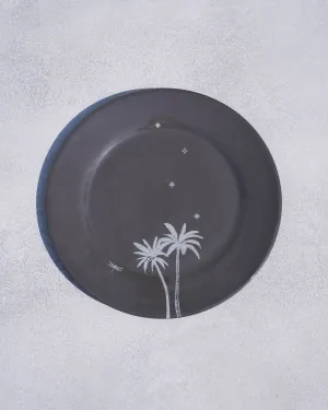 Swaying Palm Quarter Plate - Charcoal chef knife, kitchen knife