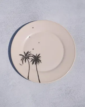 Swaying Palm Quarter Plate - Ivory chef knife, kitchen knife