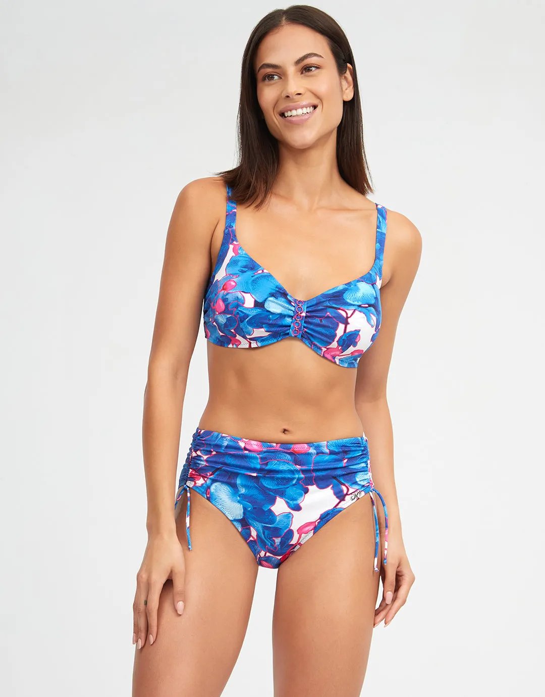 Tahiti Maxi Bikini Pant - Blue Floral
